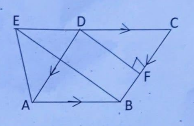 Figure for question 11 showing parallel lines and triangles