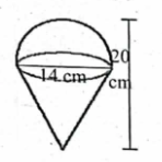 Solid object combination of cone and hemisphere